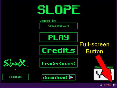 Slope full screen. Your browser does not support WebGL OK 