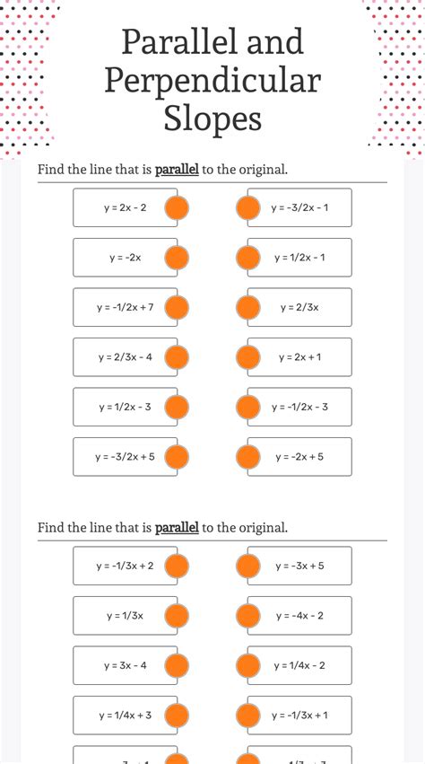 Slopes Of Parallel And Perpendicular Lines Worksheet Answers Promotiontablecovers