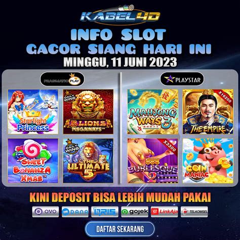 Slot gacor jam 11 siang. Reviewtogel com 2018.