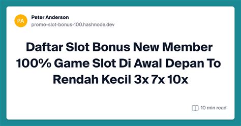 Slot welcome bonus 100 di depan to kecil.