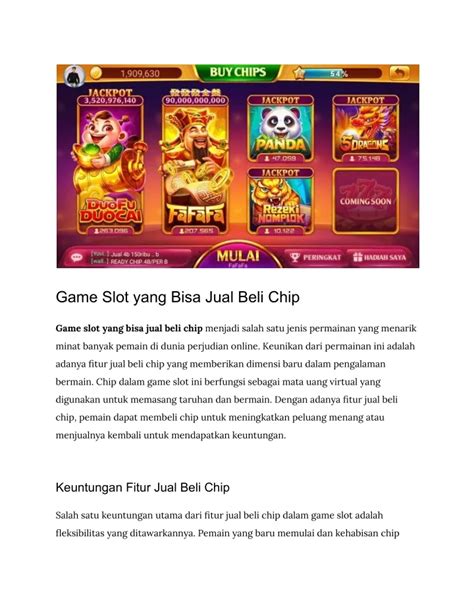 Slot yang bisa jual beli chip. Link bandar togel united.