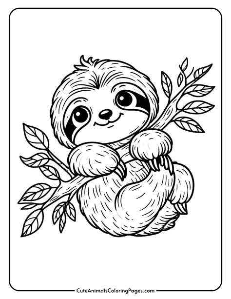 Sloth Coloring Book
