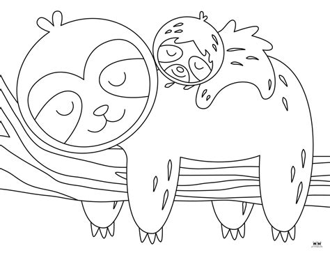 Sloth Coloring Shee
