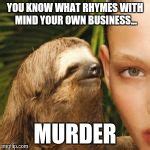 Sloth Whisper Meme Generator