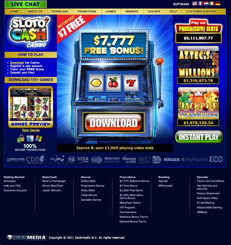Sloto Cash Casino Games