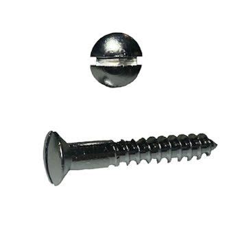 Slotted Oval Head Brass Wood Screws Chrome Plated