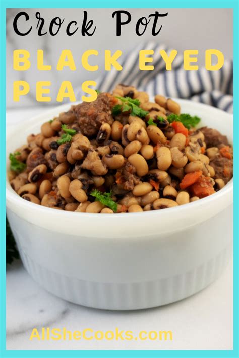 Slow Cooker Black Eyed Peas with Beef Stew Meat