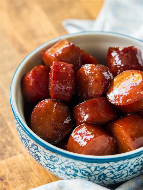 Slow Cooker Brown Sugar Kielbasa Bites