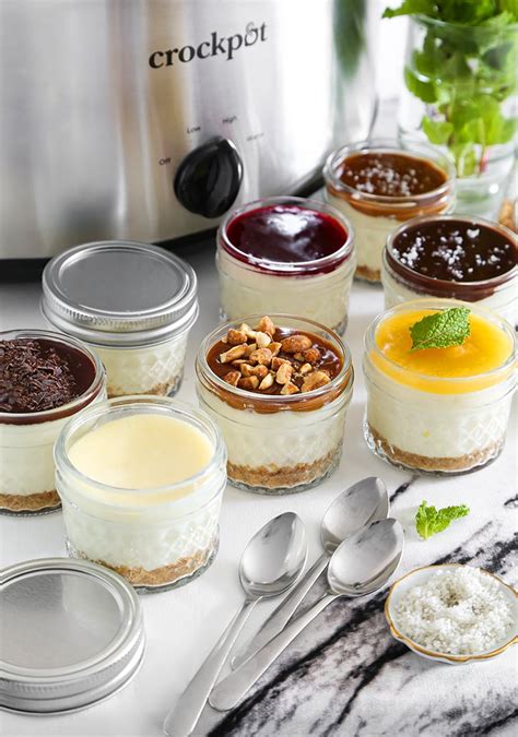 Slow Cooker Cheesecake in a Jar - Sprinkle Bakes