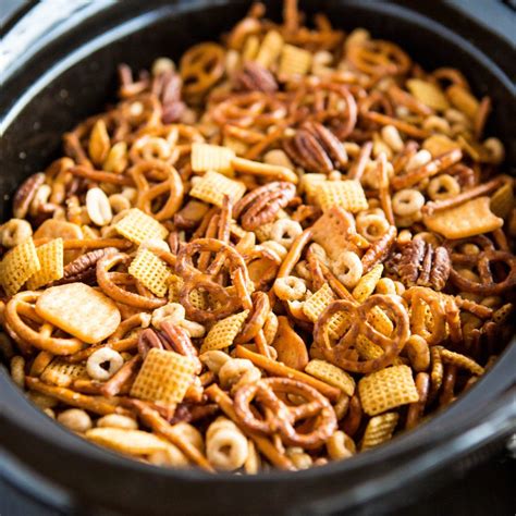 Slow Cooker Nuts and Bolts - Recipesrelish