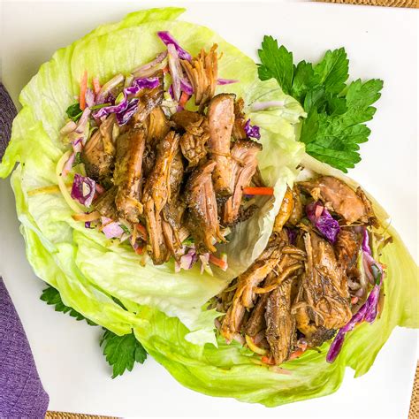 Slow Cooker Pulled Pork Lettuce Wraps I Can Cook That