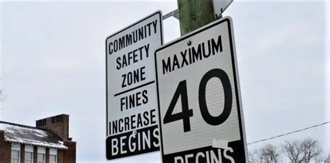 Slow Down in Community Safety Zones – Fines Doubled