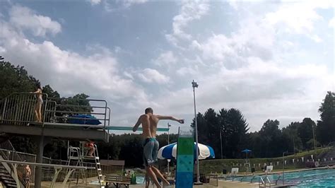 Slow Motion Diving Board Tricks - YouTube