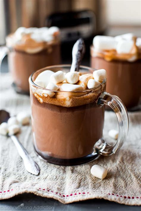 Slow cooker hot chocolate. Instructions. Combine all of the ingredients into a 6-quart slow cooker bowl. Whisk vigorously until cocoa powder has dissolved and ingredients are well combined (about 5 minutes). Cook for 2-3 hours on … 