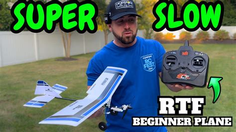 Slow flying rc plane rtf.  My understanding is that a bigger plane is more stable.  6 ...