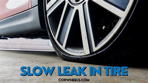 Slow leak tyre. Tire Puncture. A few small punctures sometimes do not deflate your tire immediately. Nails, rocks, screws, or other road debris get stuck in the tire and prevent … 