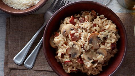 Slow-Cooker Bacon and Mushroom Risotto Recipe