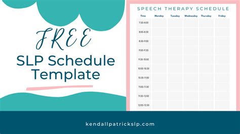 Slp Schedule Template