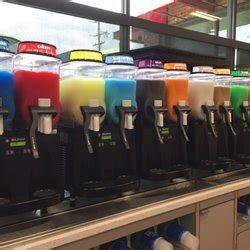 Slushies at sheetz. Soda Slushie: Substitute chilled Club Soda for the water in the recipe below. Layered Slushie: Choose 2, 3, or more different flavors and colors of Kool Aid. One for each layer. Following the directions below, make one layer at a time putting in glasses or cups. Place glasses in freezer between making each layer. 