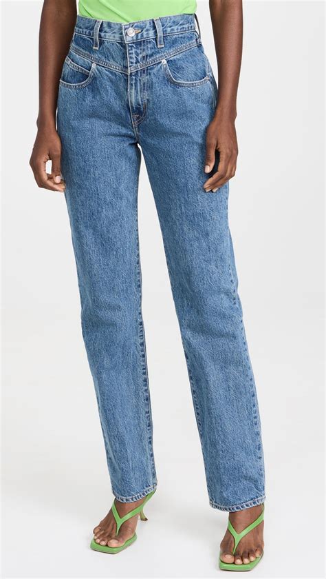Slvrlake denim. Fits true to size, take your normal size. High-rise, designed for a slim fit. Mid-weight, stretchy fabric. Size 26 jeans have an inside leg of 27”/ 69cm. Model is 180cm/ 5’11” and is wearing a size 26. View size guide. Details & Care. 