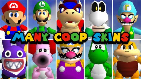 Sm64 coop dx character select latest version.  70 skins Characters available Re...