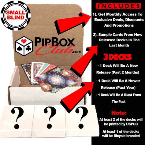 Small Blind Pip Box ∙ Playing Card Subscription Box