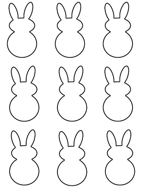 Small Bunny Template Printable