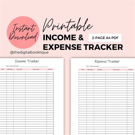 Small Business Expense Tracker Pdf - Etsy