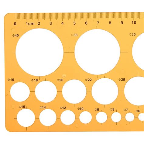 Small Circle Round Circular Drawing Template KT Soft Plastifc Ruler