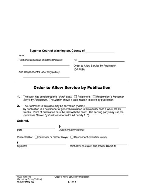 Small Claims Court Order For Service By Publication Order For Service