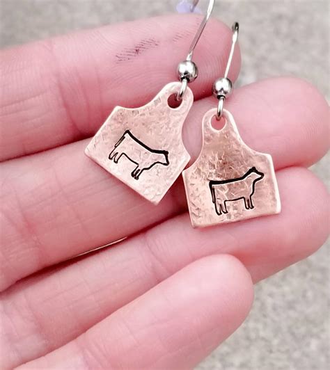 Small Cow Tag - Etsy