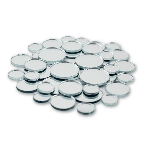 50-Pack of Small Round Mirrors for Crafts, 4-Inch Glass Tile Circles for  Wall and Table Decor, Mosaics, DIY Home Projects, Decorations, Arts and