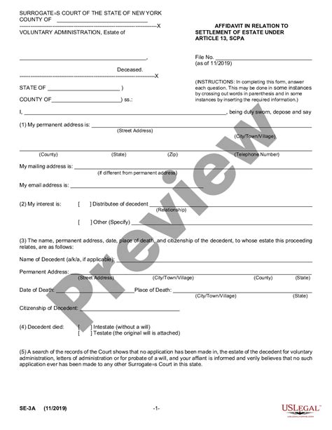 Small Estate Affidavit New York - US Legal Forms