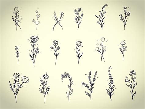 Small Flower Tattoos Drawings Small Tattoo Ideas
