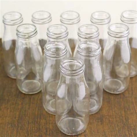 Small Glass Milk Bottle - Etsy