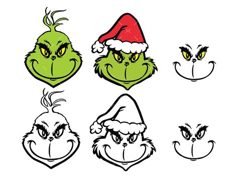 Small Grinch Face Printable