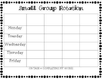 Small Group Rotation Chart Worksheets & Teaching Resources