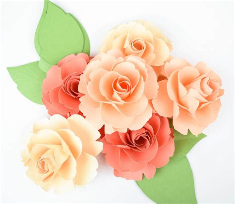 Small Paper Rose Template Svg And Pdf Files With Tutorial Etsy