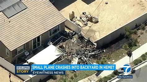 Small Plane Crashes in Hemet Neighborhood; Pilot Seriously Injured