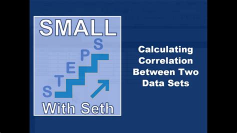 Small Steps Calculating Correlation Between Two Data Sets YouTube