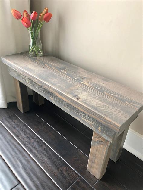 Small Wooden Entryway Bench - Etsy