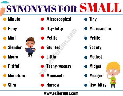 Small Words - 400+ Words Related to Small