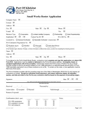 Small Works Roster Application - okanoganpud.org