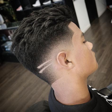 Zigzag V Design With a Burst Fade. Incorporating a zigzag pattern ad