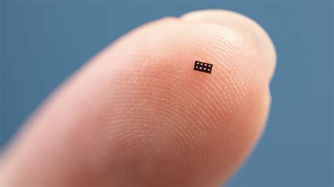 Small chip card.  This IC chip is actually a tiny computer with a micr...