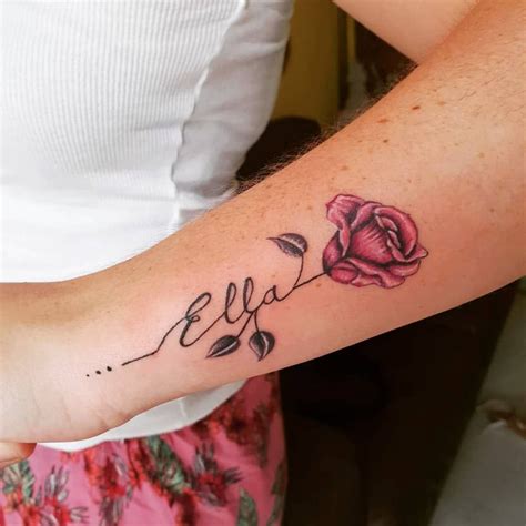 Small rose tattoo with name stem. Things To Know About Small rose tattoo with name stem. 