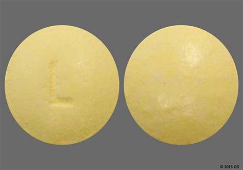 Small round yellow pill 7. Pill with imprint L is Yellow, Round and has been identified as Aspirin 81 mg. It is supplied by Geri-Care. Aspirin is used in the treatment of Angina; Ankylosing Spondylitis; Angina Pectoris Prophylaxis; Ischemic Stroke; Antiphospholipid Syndrome and belongs to the drug classes platelet aggregation inhibitors, salicylates . 