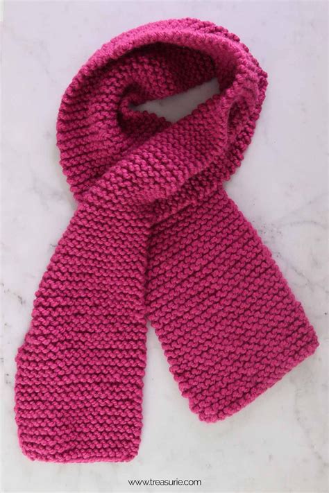 Small scarf knitting pattern free.  Beginners will love the step by step vide...
