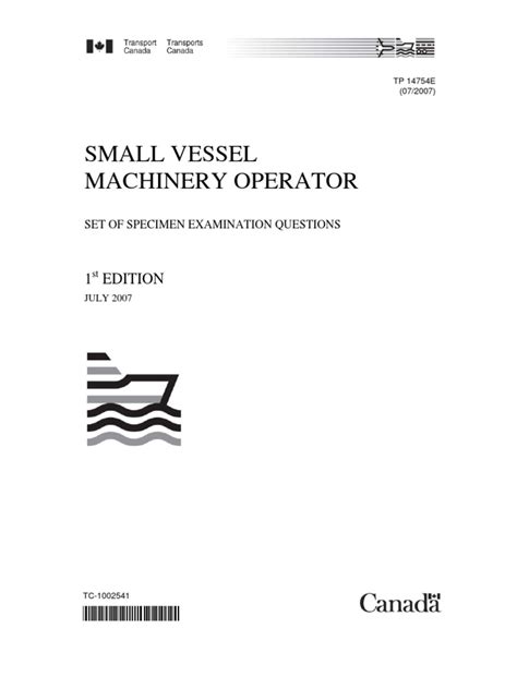 Small vessel machinery operator examination study guide book. - Leitfaden für gutes essen kapitel 10.