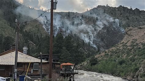 Small wildfire burning in Poudre Canyon